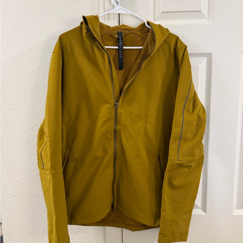 Men's Hooded Zip Jacket in Mustard